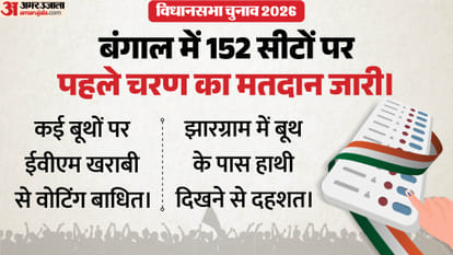 West Bengal votes in first phase EVM glitches disrupt polling in few places News In Hindi